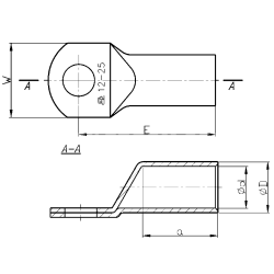 końcówka oczkowa miedź cyn. M10 25mm